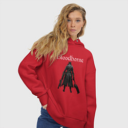 Толстовка оверсайз женская Bloodborne, цвет: красный — фото 2