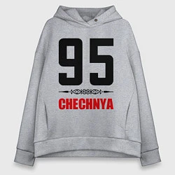 Толстовка оверсайз женская 95 Chechnya, цвет: меланж