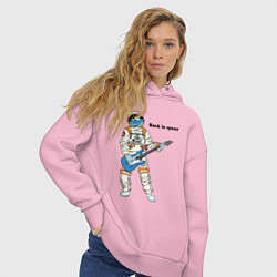 Толстовка оверсайз женская Rock in Space 1, цвет: светло-розовый — фото 2