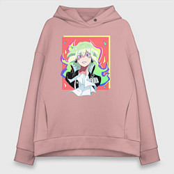 Толстовка оверсайз женская Lio, цвет: пыльно-розовый