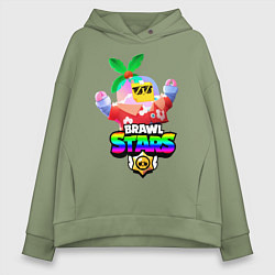 Толстовка оверсайз женская BRAWL STARS TROPICAL SPROUT, цвет: авокадо