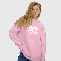 Толстовка оверсайз женская Bella Ciao, цвет: светло-розовый — фото 2
