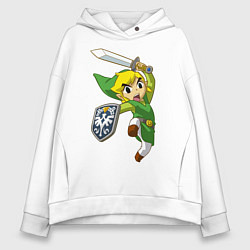 Толстовка оверсайз женская The Legend of Zelda, цвет: белый