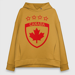 Толстовка оверсайз женская Canada: 4 Stars, цвет: горчичный