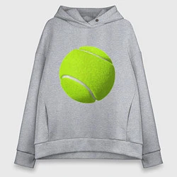 Толстовка оверсайз женская Теннис, цвет: меланж