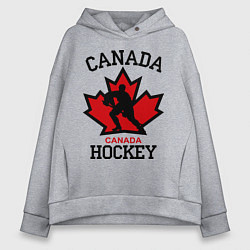 Толстовка оверсайз женская Canada Hockey, цвет: меланж