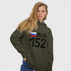 Толстовка оверсайз женская RUS 152, цвет: хаки — фото 2