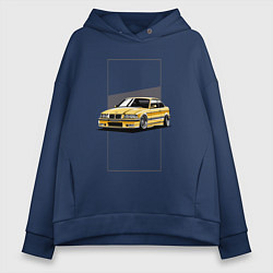 Толстовка оверсайз женская BMW E36, цвет: тёмно-синий