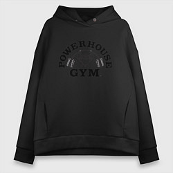 Толстовка оверсайз женская GYM, цвет: черный