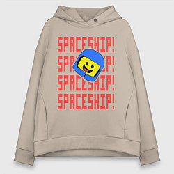 Толстовка оверсайз женская Spaceship, цвет: миндальный