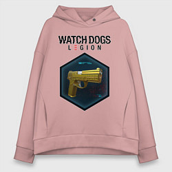 Толстовка оверсайз женская Watch Dogs Legion, цвет: пыльно-розовый