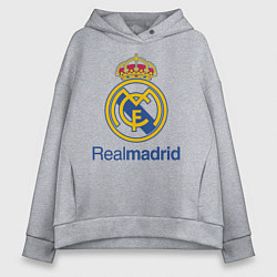 Толстовка оверсайз женская Real Madrid FC, цвет: меланж
