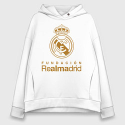 Толстовка оверсайз женская Real Madrid FC, цвет: белый