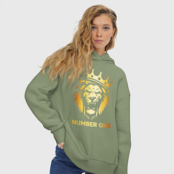 Толстовка оверсайз женская ЗОЛОТОЙ ЛЕВ, цвет: авокадо — фото 2