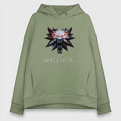 Толстовка оверсайз женская The Witcher, цвет: авокадо
