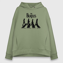 Толстовка оверсайз женская The Beatles, цвет: авокадо