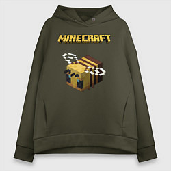 Толстовка оверсайз женская Minecraft, цвет: хаки
