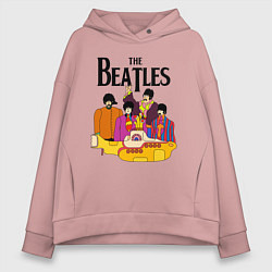 Толстовка оверсайз женская THE BEATLES, цвет: пыльно-розовый