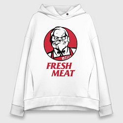Толстовка оверсайз женская Pudge Dota Fresh Meat Пудж, цвет: белый