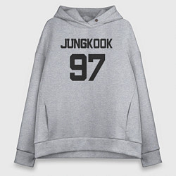 Толстовка оверсайз женская BTS - Jungkook 97, цвет: меланж