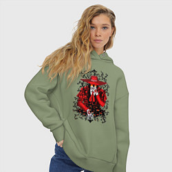 Толстовка оверсайз женская Hellsing Хеллсинг, цвет: авокадо — фото 2