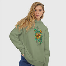 Толстовка оверсайз женская Sunflower, цвет: авокадо — фото 2