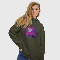 Толстовка оверсайз женская Mountain Galaxy, цвет: хаки — фото 2