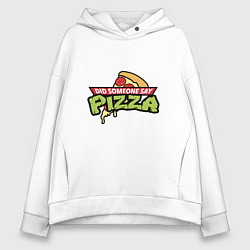 Толстовка оверсайз женская Say Pizza, цвет: белый
