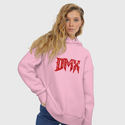 Толстовка оверсайз женская DMX Logo, цвет: светло-розовый — фото 2