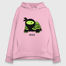 Толстовка оверсайз женская Ninja, цвет: светло-розовый