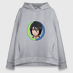 Толстовка оверсайз женская Rukia Kuchiki Bleach, цвет: меланж