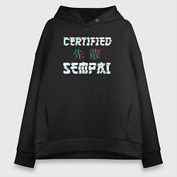 Толстовка оверсайз женская Certified sempai, цвет: черный