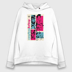 Толстовка оверсайз женская Cowboy Bebop, цвет: белый