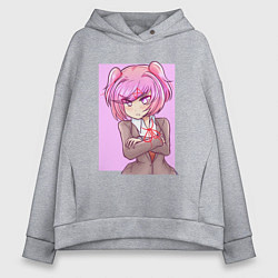 Толстовка оверсайз женская Angry Natsuki, цвет: меланж