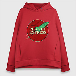 Толстовка оверсайз женская Planet Express, цвет: красный