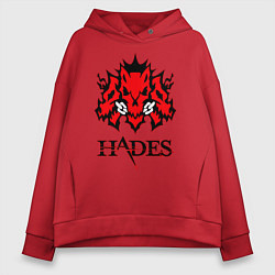 Толстовка оверсайз женская Hades, цвет: красный