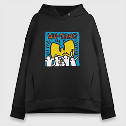 Толстовка оверсайз женская Wu-Tang People, цвет: черный
