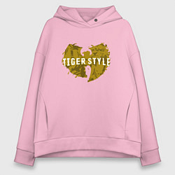 Толстовка оверсайз женская Tiger Style, цвет: светло-розовый
