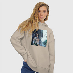 Толстовка оверсайз женская Dororo and Hyakkimaru, цвет: миндальный — фото 2