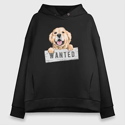Толстовка оверсайз женская Dog Wanted, цвет: черный
