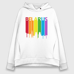 Толстовка оверсайз женская Belarus Color, цвет: белый