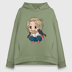Толстовка оверсайз женская Микки Мандзиро ЧИБИ, цвет: авокадо