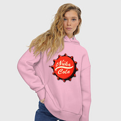 Толстовка оверсайз женская Nuka Cola Fallout, цвет: светло-розовый — фото 2