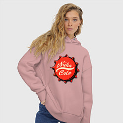 Толстовка оверсайз женская Nuka Cola Fallout, цвет: пыльно-розовый — фото 2