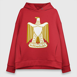 Толстовка оверсайз женская Египет Египетский герб, цвет: красный