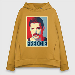 Толстовка оверсайз женская Freddie, цвет: горчичный