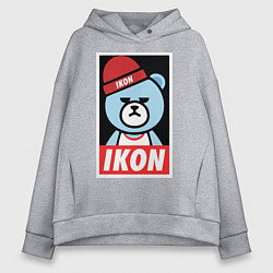 Толстовка оверсайз женская IKON YG Bear Dope, цвет: меланж