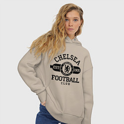 Толстовка оверсайз женская Chelsea Football Club, цвет: миндальный — фото 2