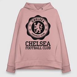 Толстовка оверсайз женская Chelsea FC: Emblem, цвет: пыльно-розовый