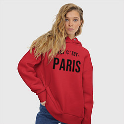 Толстовка оверсайз женская PARIS SAINT-GERMAIN, цвет: красный — фото 2